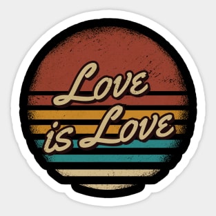 Love is Love Retro Style Sticker